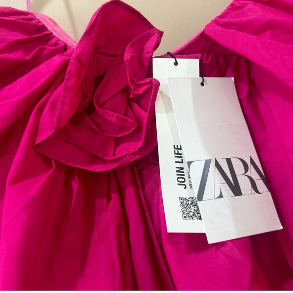 ZARA Ruffled Asymmetric one shoulder Top S & M Available NWT - Picture 11 of 12